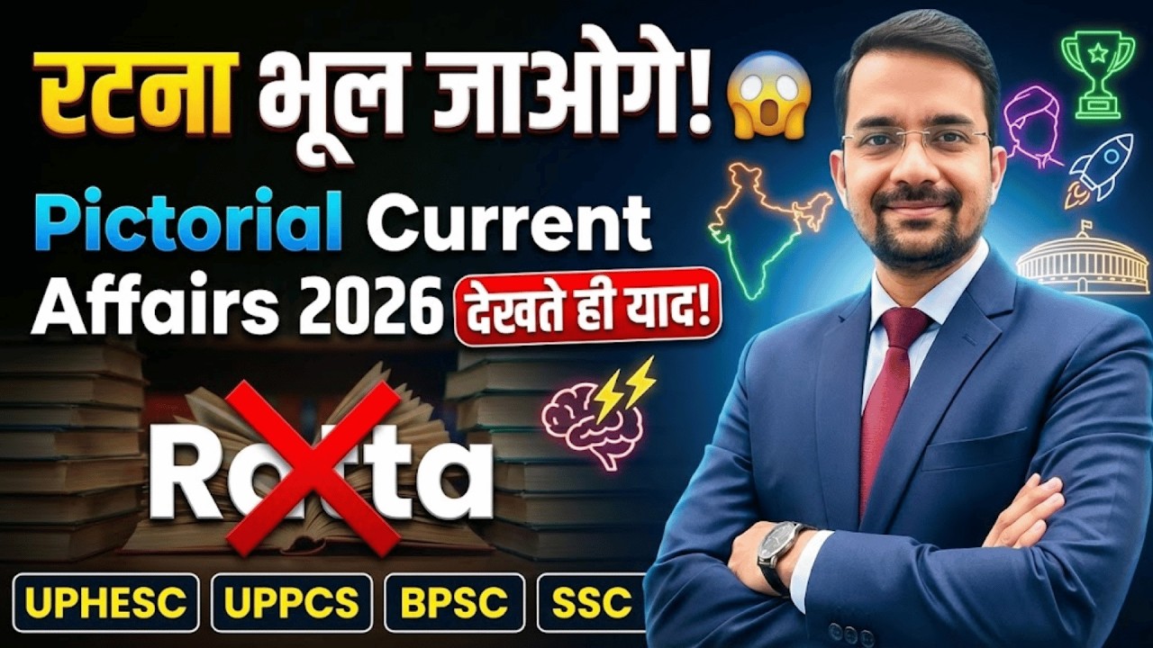 CURRENT AFFAIRS - रटना भूल जाओगे! 😲 Pictorial Class 2026 | देखते ही याद | UPHESC, UPPCS, BPSC & SSC
