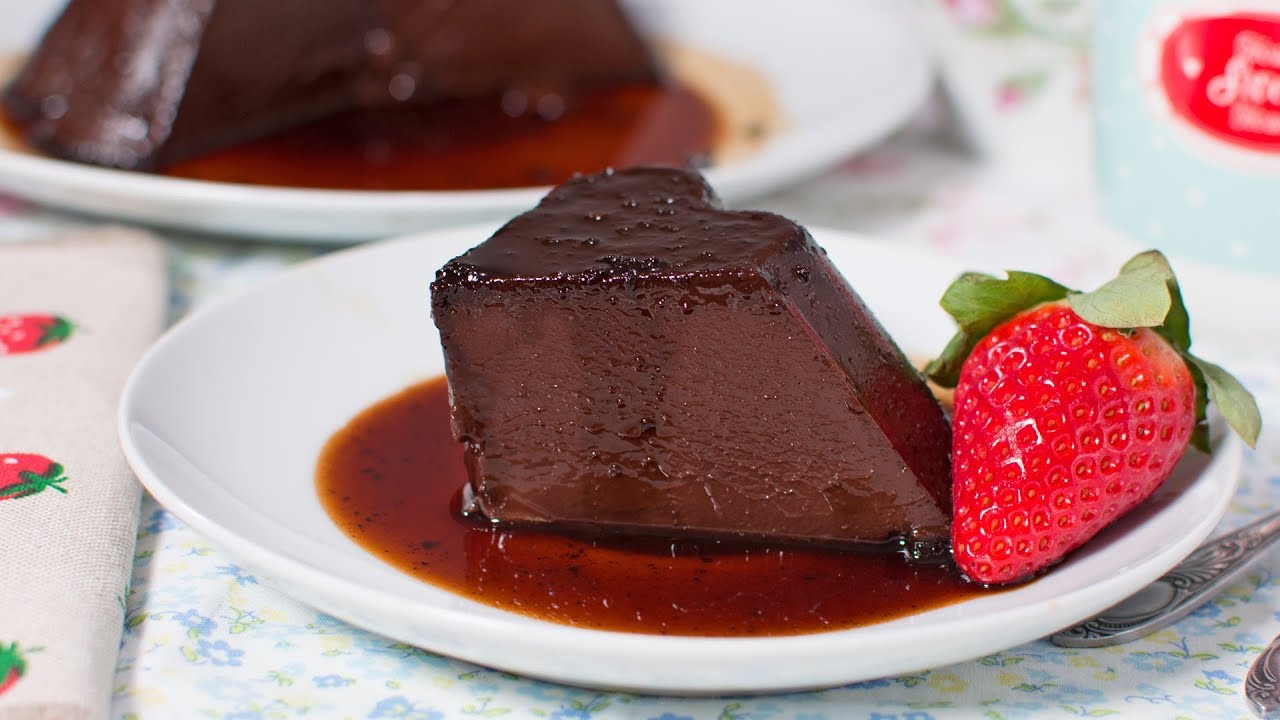 Flan de Chocolate Negro Casero | Recetas de Postres Fáciles, Rápidos y Económicos