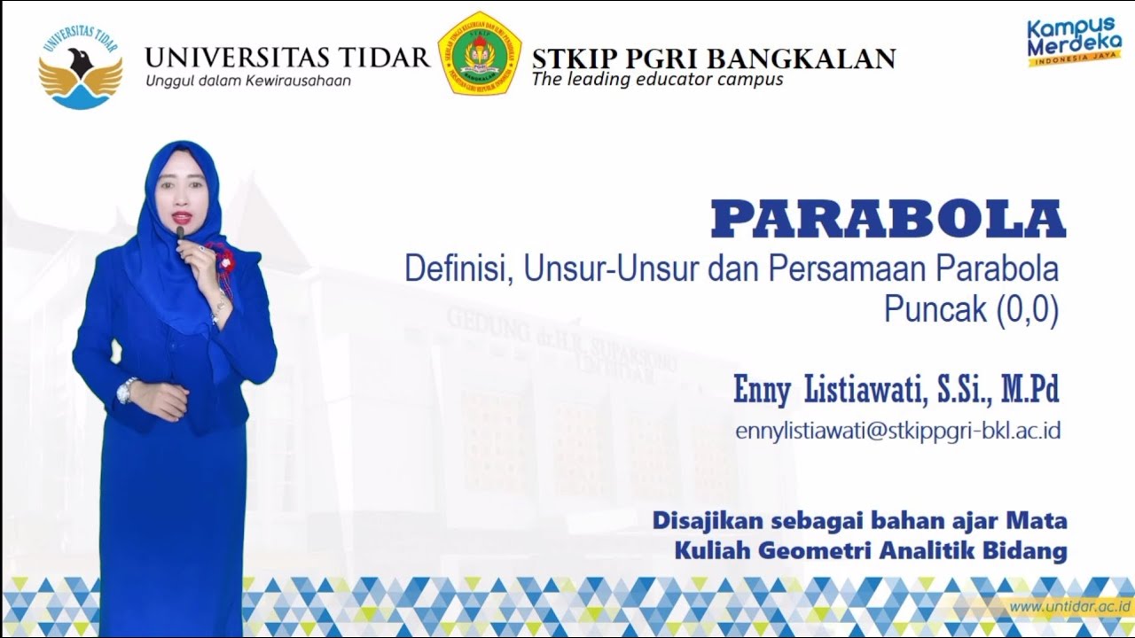 Definisi, Unsur-Unsur dan Persamaan Parabola Puncak (0,0)||Geometri Analitik Bidang
