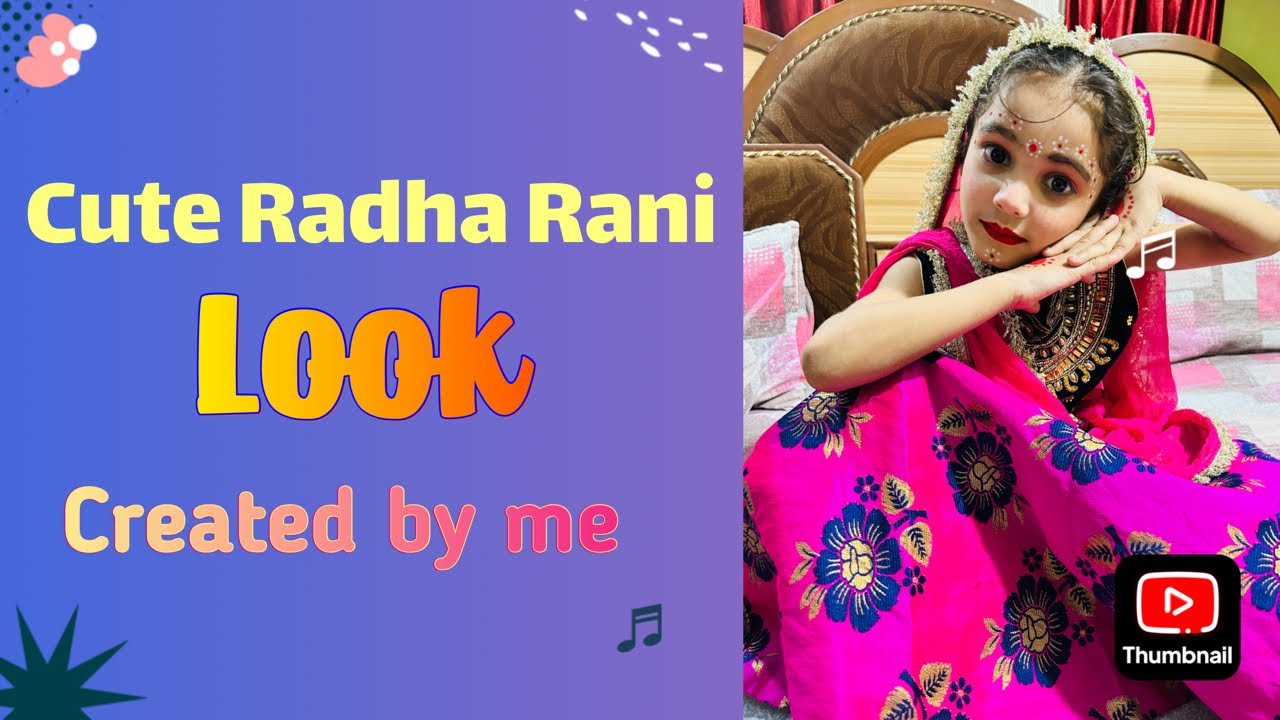 Radha Rani Look !! Created by me @vermavlogs19 !!