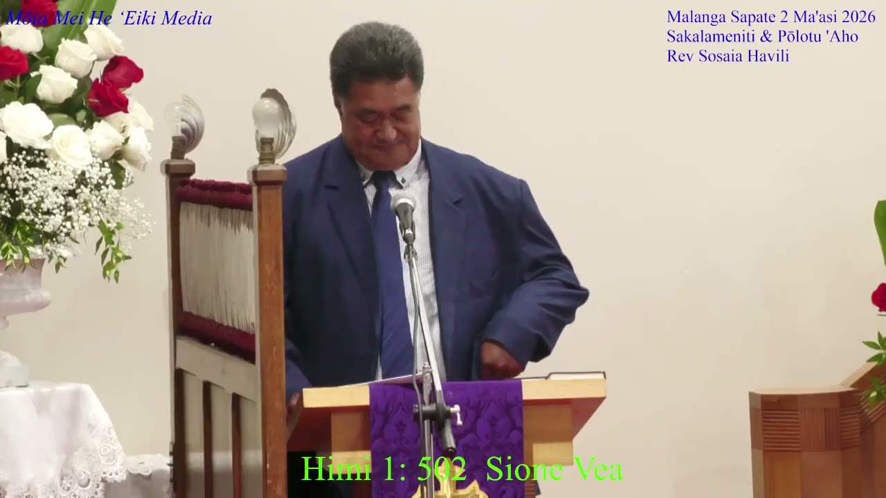 Malanga Sapate 1 Ma'asi 2026, Sakalameniti & Pōlotu 'Aho, Rev Sosaia Havili