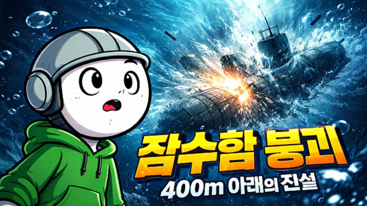 심해 400m 잠수함 붕괴의 물리학: 0.04초 내폭이 일어나는 순간