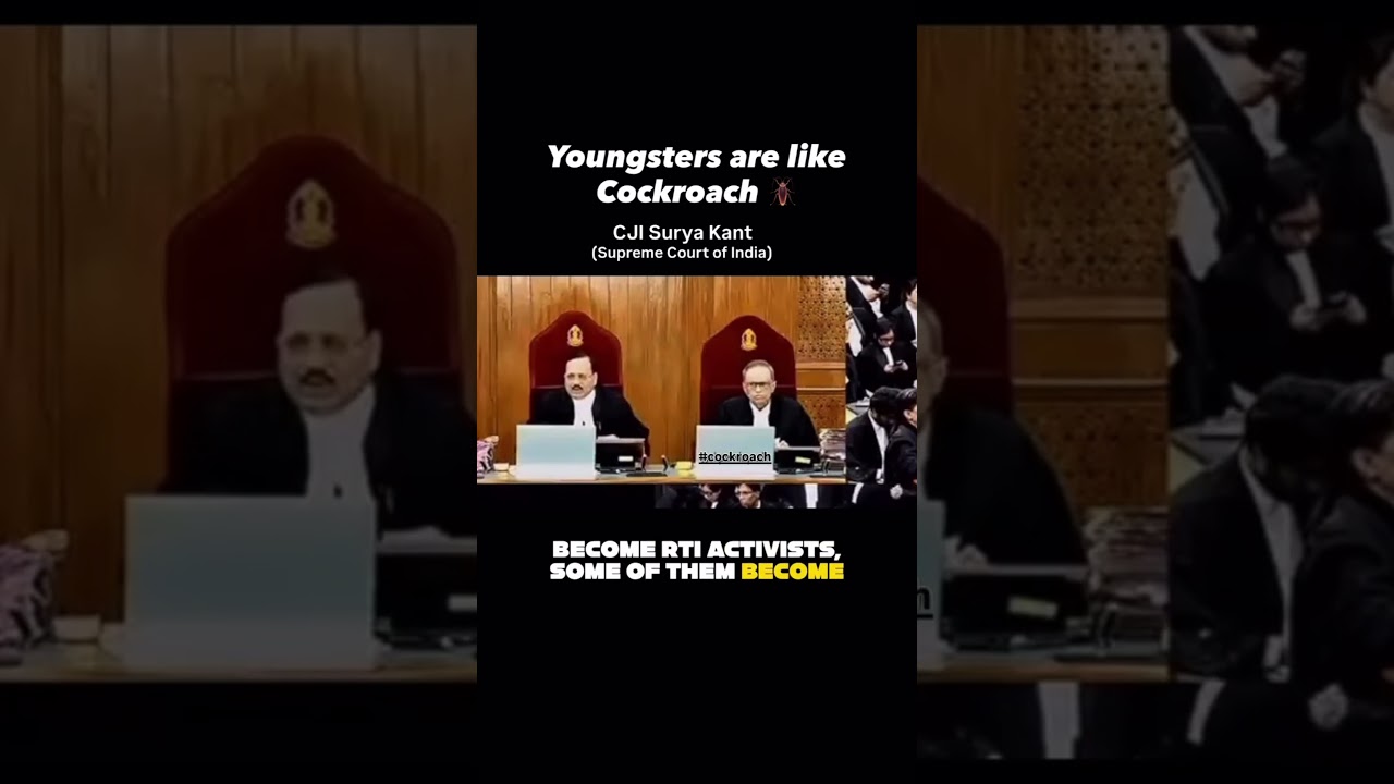 CJI mentioned cockroaches in the Supreme court ! #cji #cocroaches #cocroachjantaparty #genz