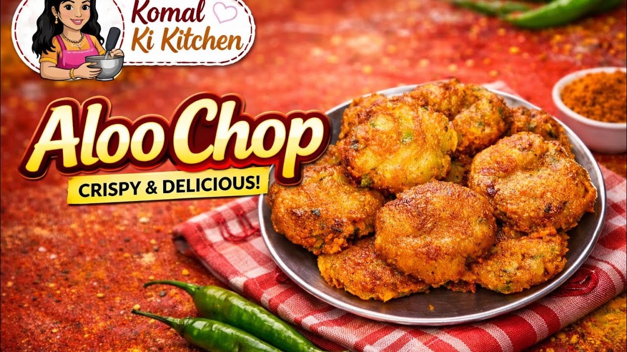 बिलकुल बाजार जैसा आलू चॉप घर पर | Crispy Aloo Chop | KOMAL Ki Kitchen 