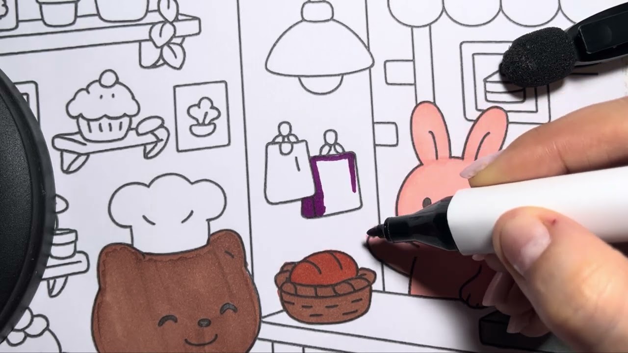 Asmr colouring cute and pretty animals 