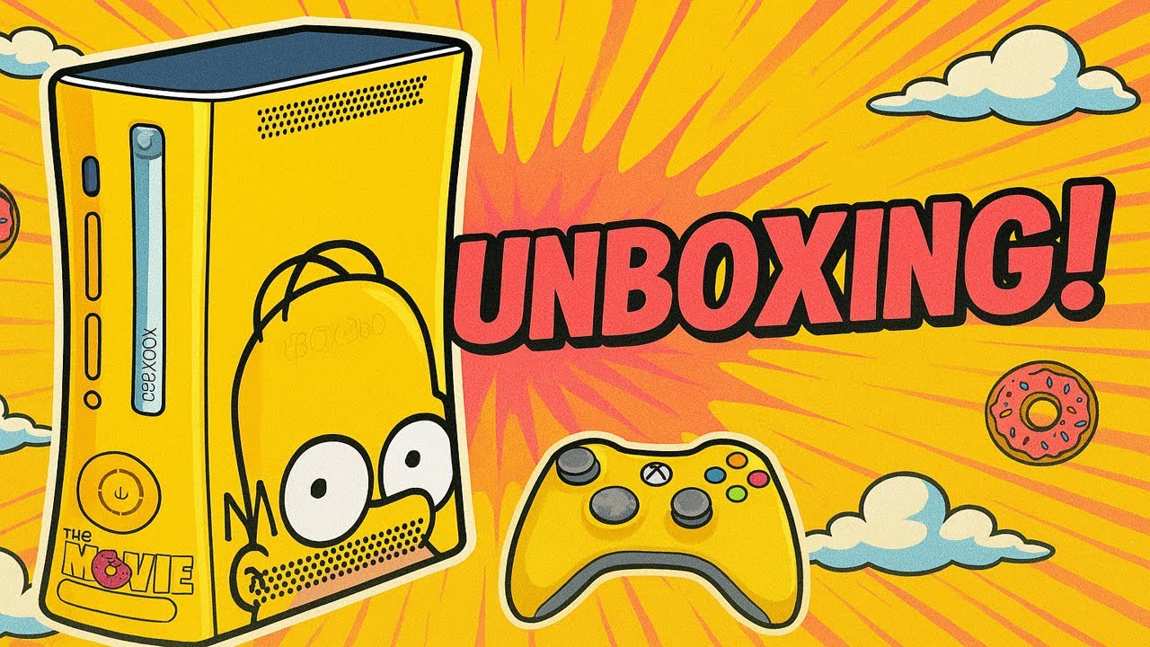 XBOX 360 The SIMPSONS custom kit (limited edition) Unboxing & Review - ASMR