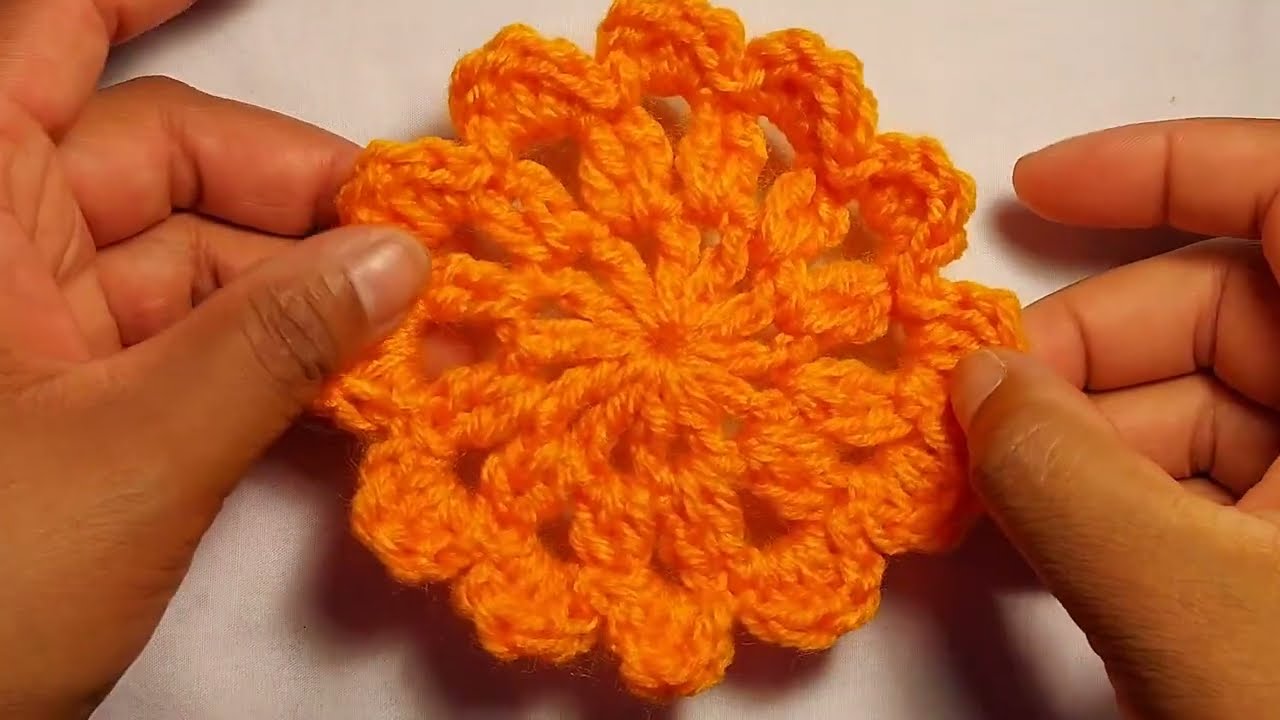 How to crochet coaster- very easy to crochet step by step for beginners.