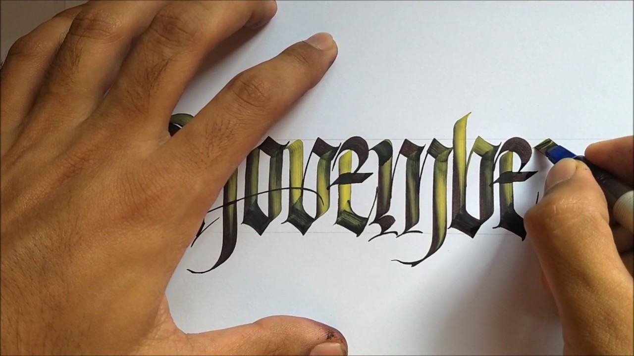 Fraktur/ Modern Blackletter calligraphy