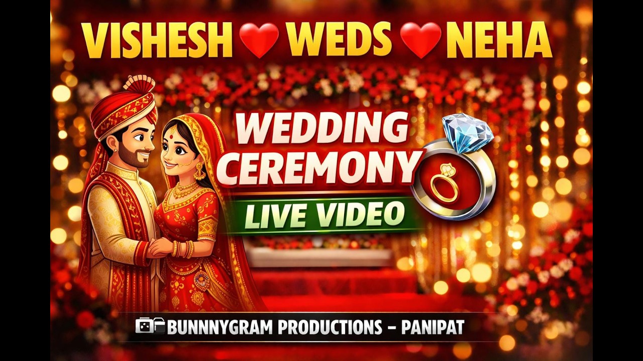 VISHESH ❤️ WITH ❤️ NEHA RING CEREMONY 💍 LIVE VIDEO BY 📹 BUNNNYGRAM PRODUCTIONS PANIPAT