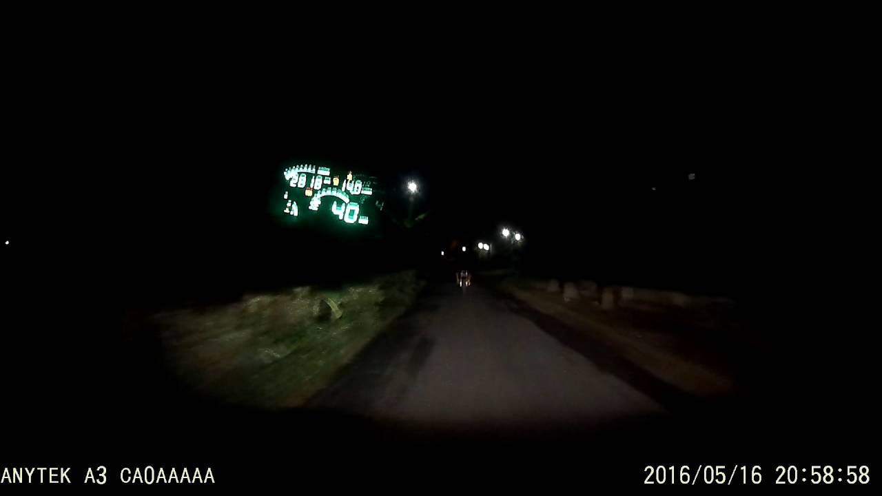 AES MH1 Ultimate with Anytek A3 Car DVR Night Drive 1
