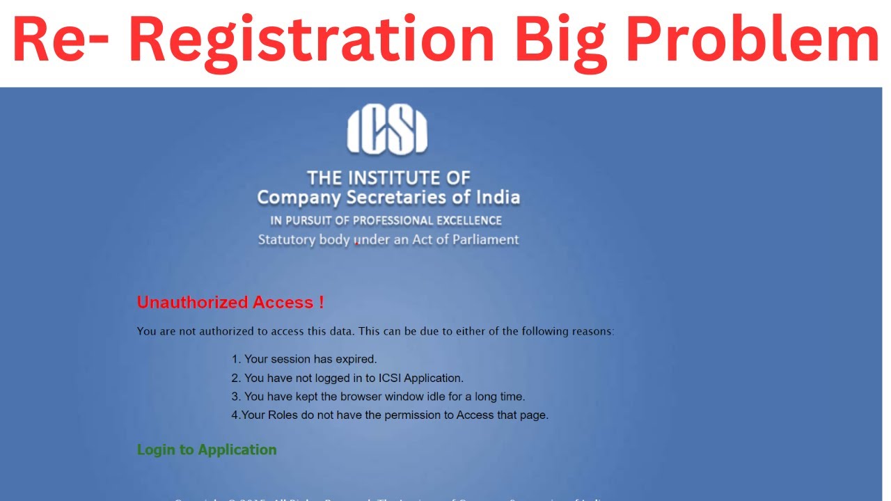 re registration big problems