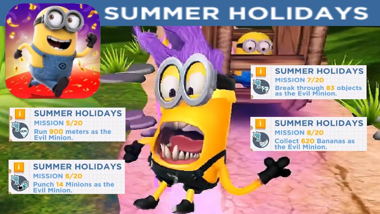 Minion rush SUMMER HOLIDAYS event mission 5-8 gameplay ios / android