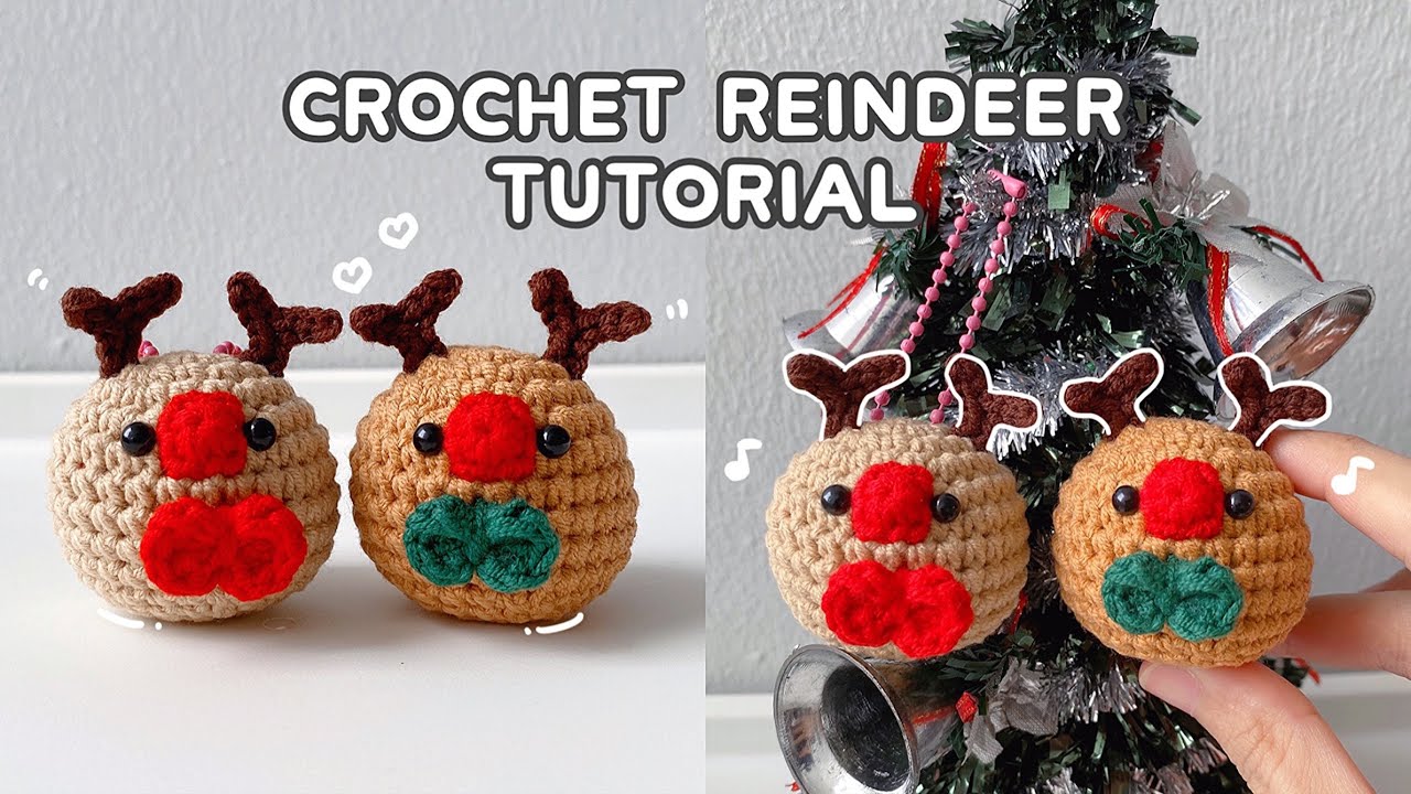 Crochet Reindeer Tutorial | Easy Beginner Crochet for Christmas ♡