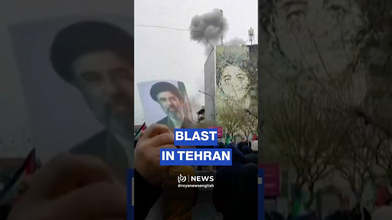 Blast during a protest in Tehran
