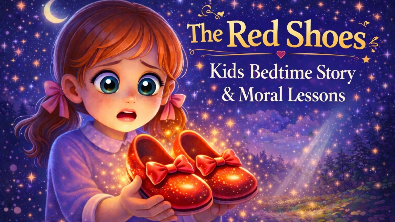 The Red Shoes 👠 | Kids Bedtime Story & Moral Lessons 🌙✨
