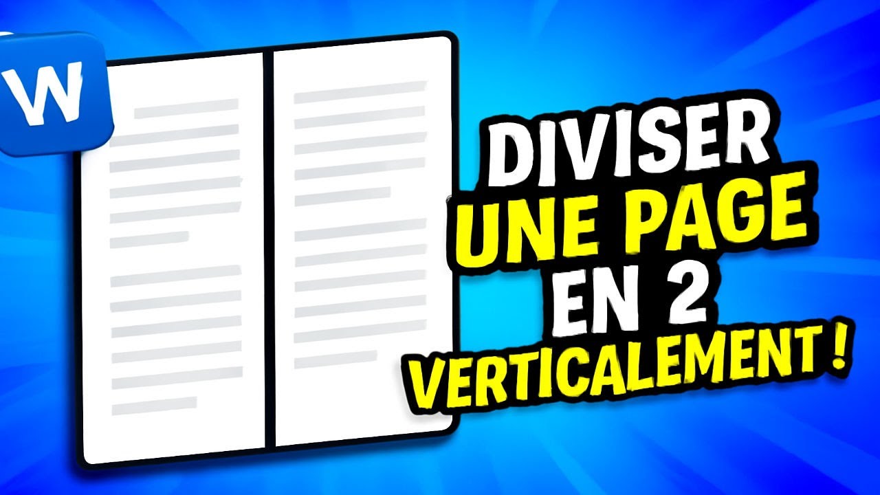 💻 Word: Diviser une page en 2 verticalement 📄 (Tuto Facile)