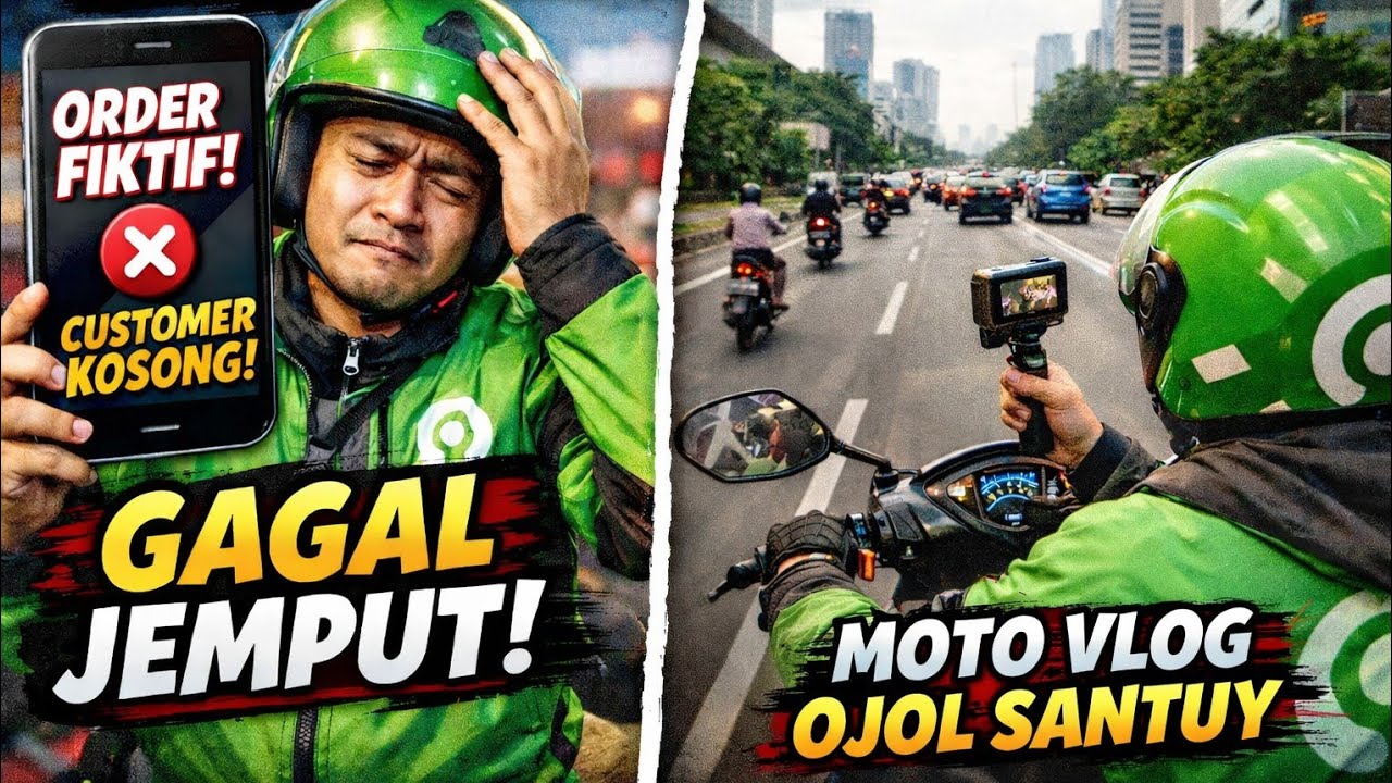Order Fiktif Lagi… Ya Udah Ngevlog Aja | Ojol Santuy Moto Vlog