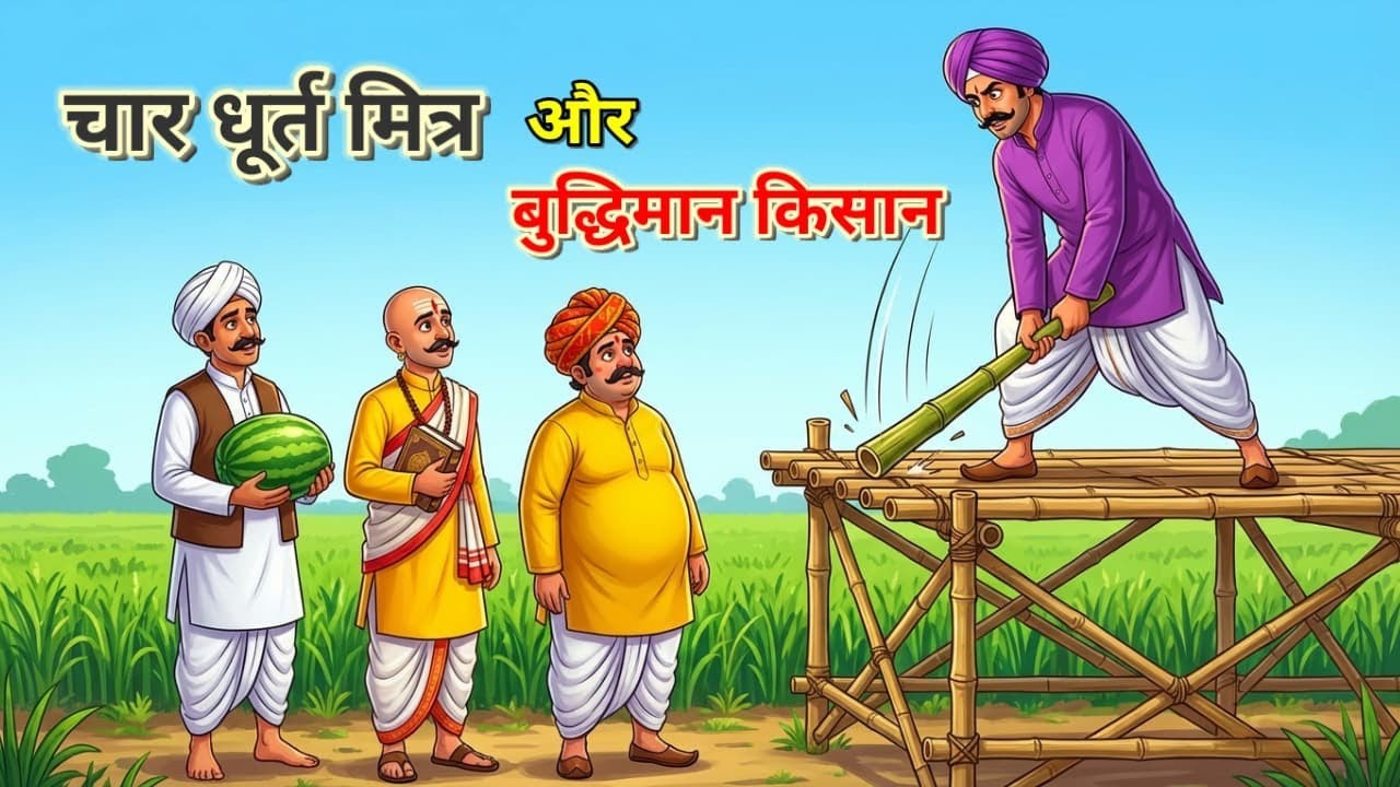💠4 धूर्त मित्र और बुद्धिमान किसान |Moral Story|शिक्षाप्रद कहानी|Panchtantra ki kahani |Bedtime story