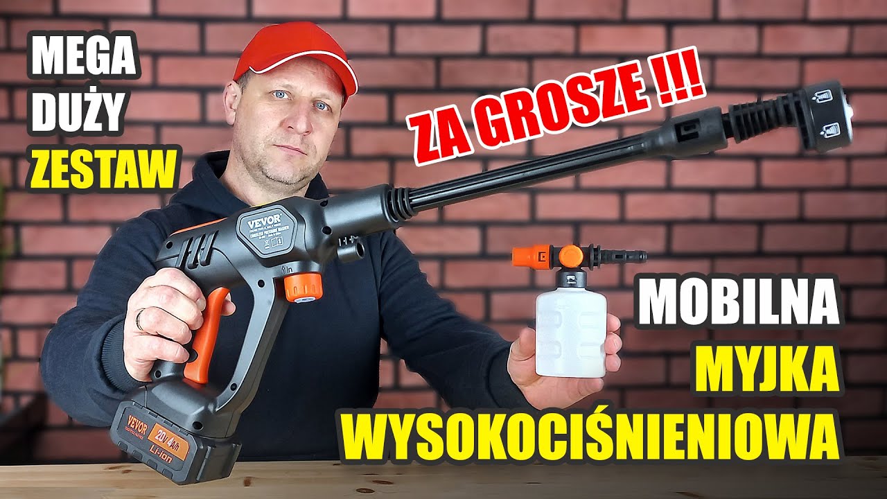 MEGA Test MOBILNEJ Myjki Wysokociśnieniowej Akumulatorowej VEVOR