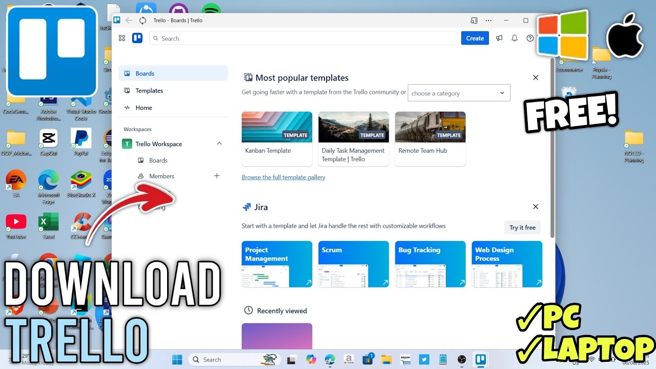 How to Install TRELLO APP on PC or Laptop - Easy Step-by-step Guide (2025)