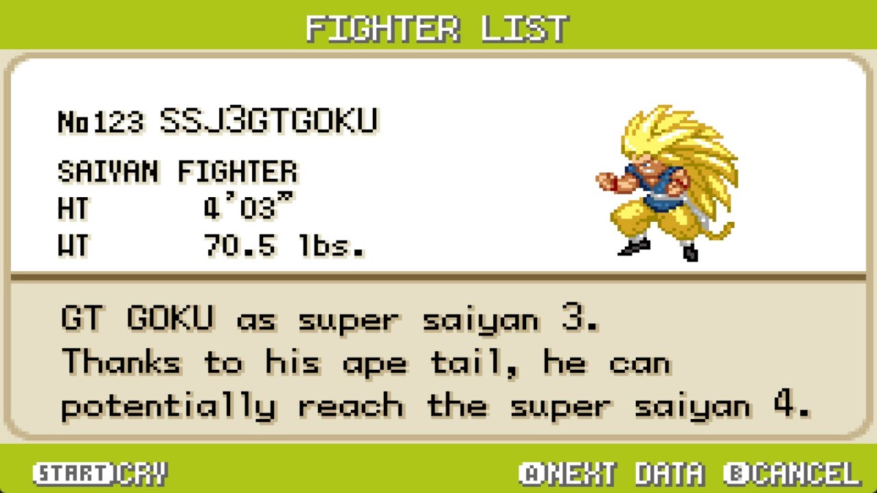 Dragon Ball Z: Team Training - Complete Pokedex / [All Fighters]