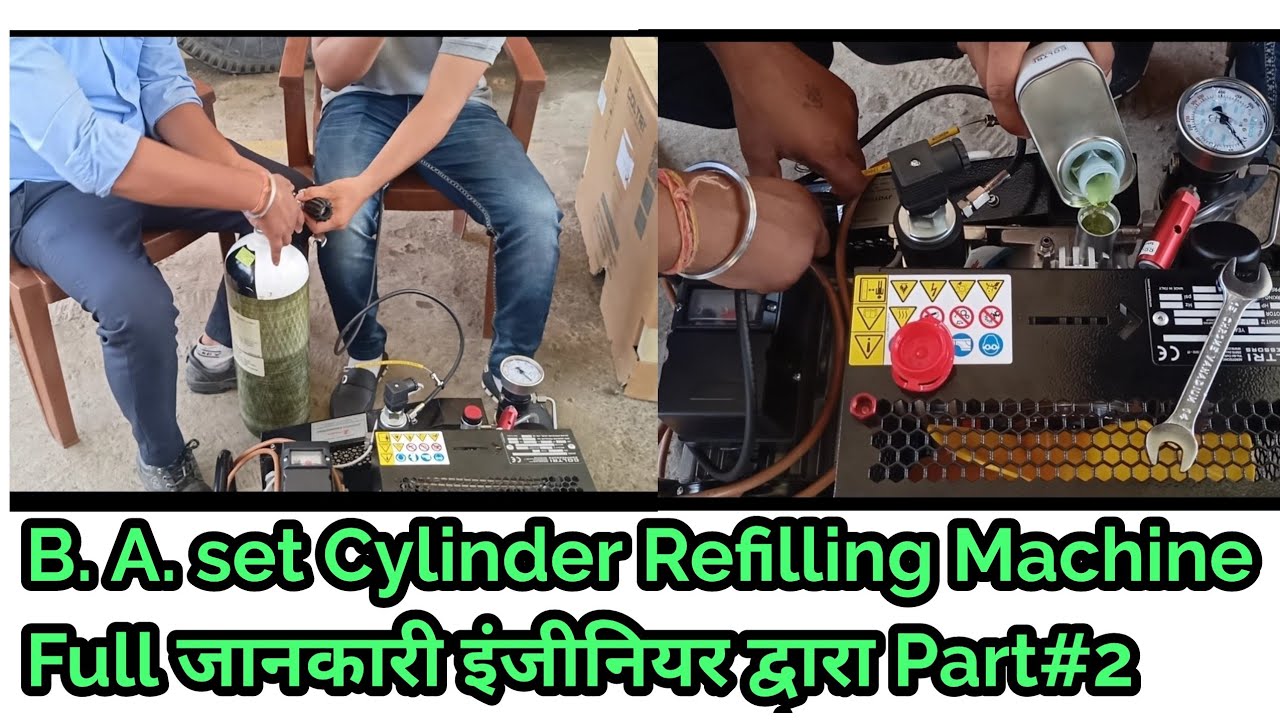 B. A set cylinder refilling machine ki full information with Enginer.