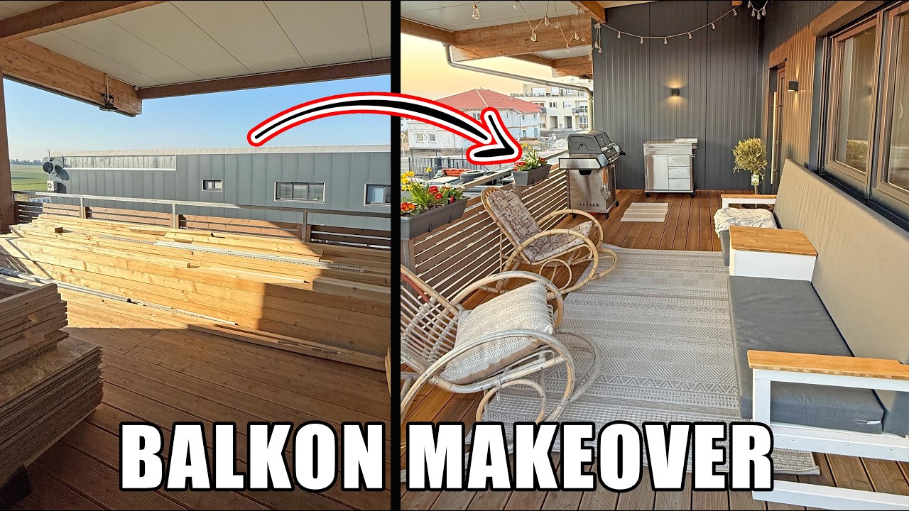 Darauf haben wir so lange gewartet! Vom Holzlager zum Chill Balkon mit Außenküche!