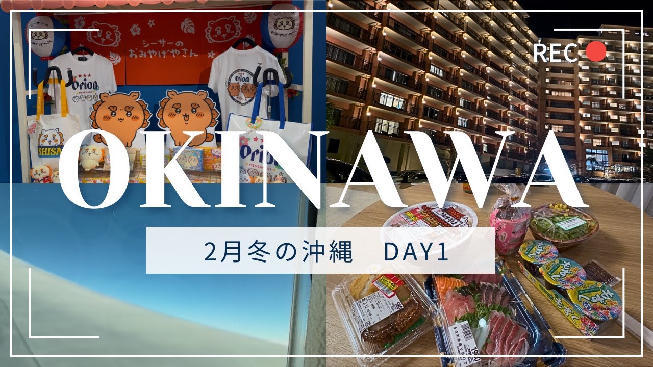 冬の沖縄に行ってきました！シーサーのお土産屋さん、スーパーの夕飯、初日にして大満足でした。