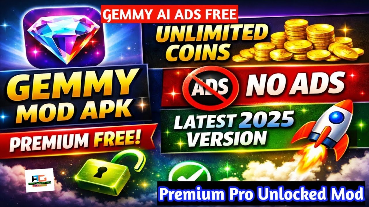 Gemmy Mod APK Download 2026 | Unlimited Coins, Premium Unlocked & No Ads 🚀 Gemini Pro Premium FREE