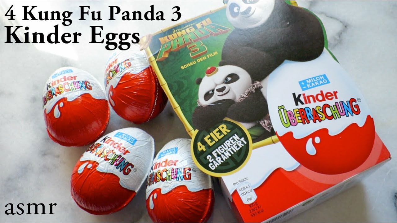 Unwrapping Kungfu Panda 3 Kinder Surprise Eggs toys asmr