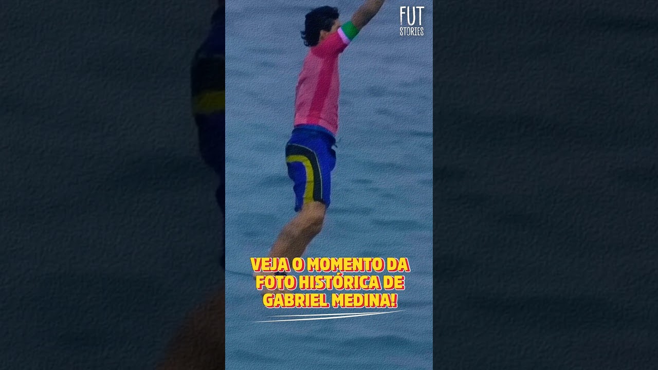 MOMENTO DA FOTO HIST&Oacute;RICA DE GABRIEL MEDINA! #shorts #sports #surf #surfe #olympics