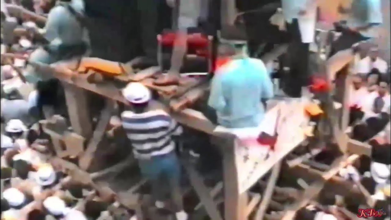 BRUSCIANO FESTA DEI GIGLI 1992 - I Falchi, esibizione al tabacchino