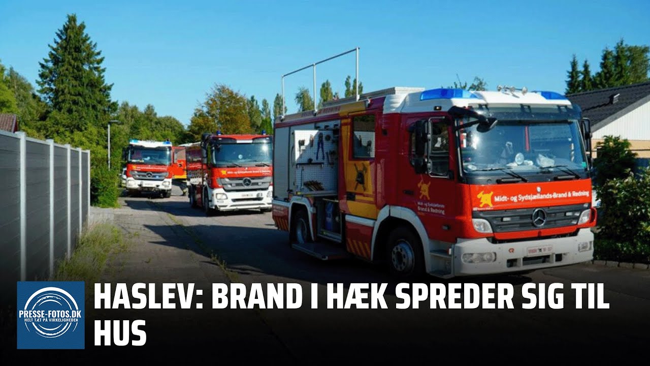Haslev: Brand i hæk spreder sig til hus