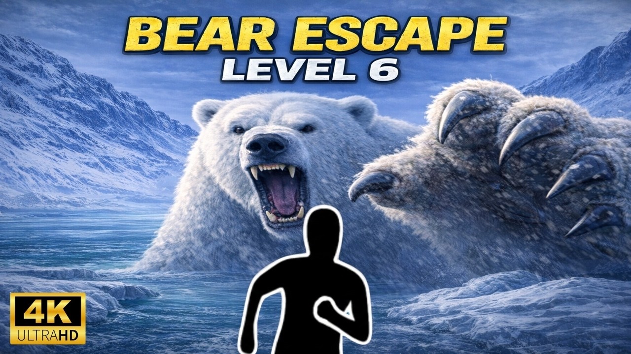 BEAR ESCAPE | 4K Immersive Interactive Warm Up | Run Cardio Workout Level 6