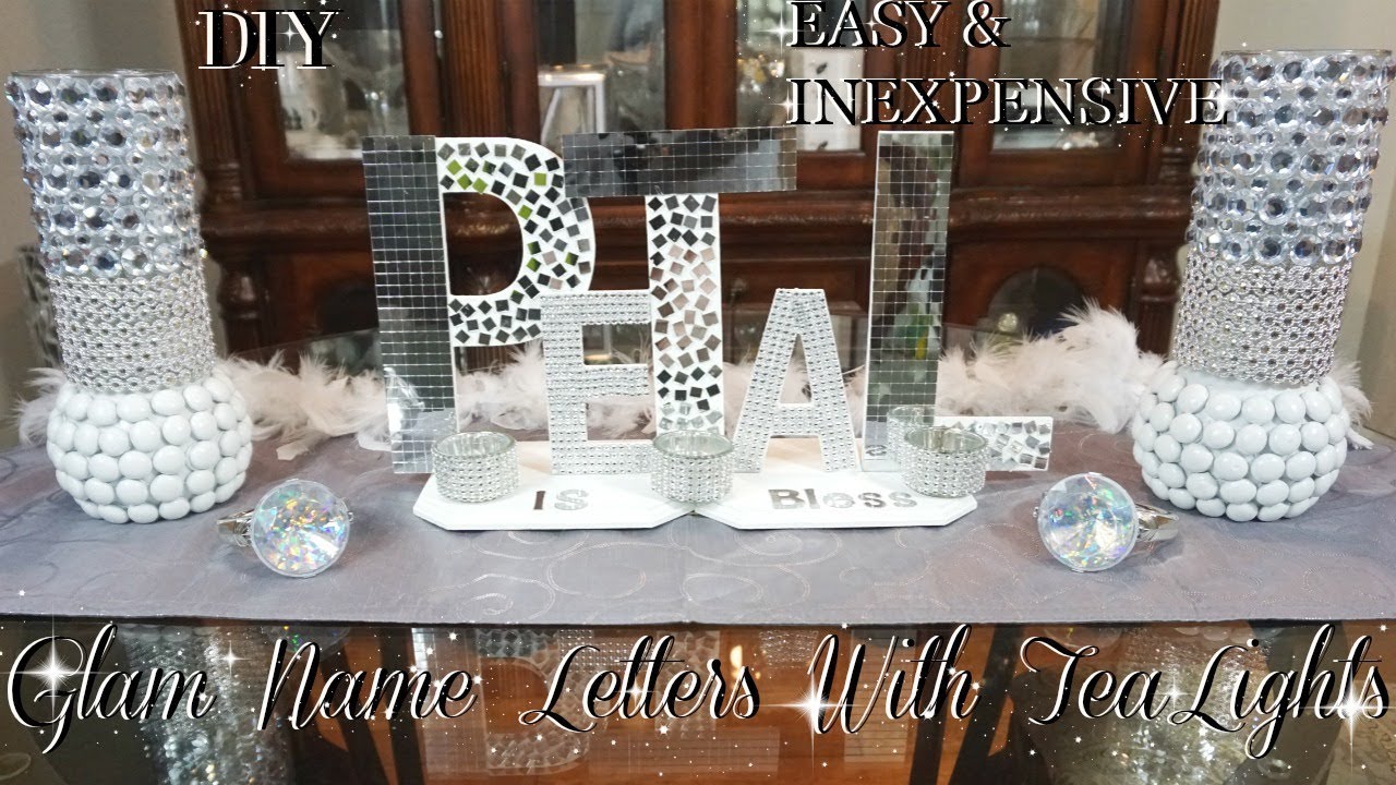 DIY BLING LETTERS  | EASY & INEXPENSIVE DOLLAR STORE DIY | ROOM DIY DECOR IDEAS | PETALISBLESS