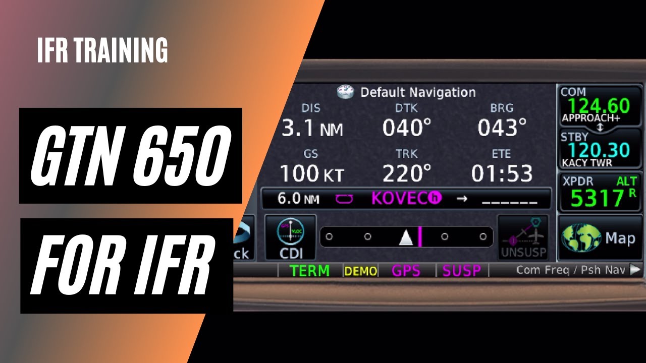 GPS для полётов по приборам | Учебное пособие по полётам по приборам Garmin GTN 650 | Полный полё...
