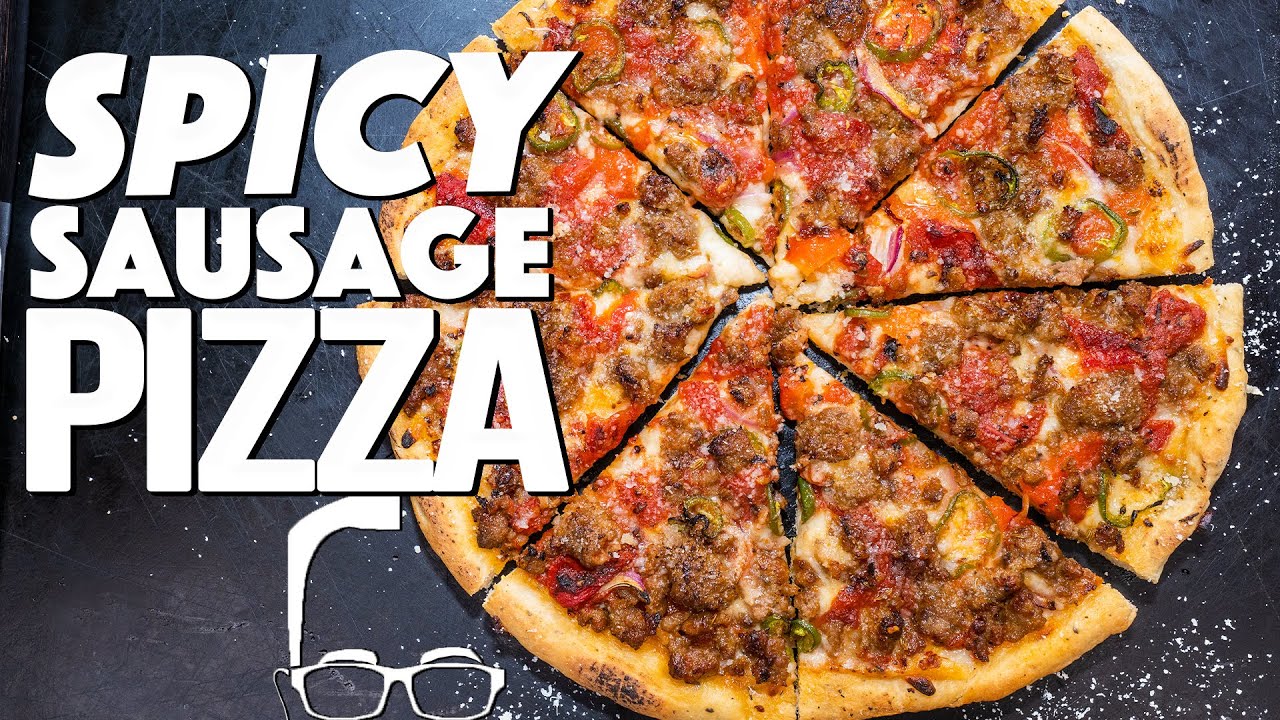 SPICY SAUSAGE PIZZA (COOKED IN OUR NEW CAST IRON PAN!) | SAM THE COOKING GUY