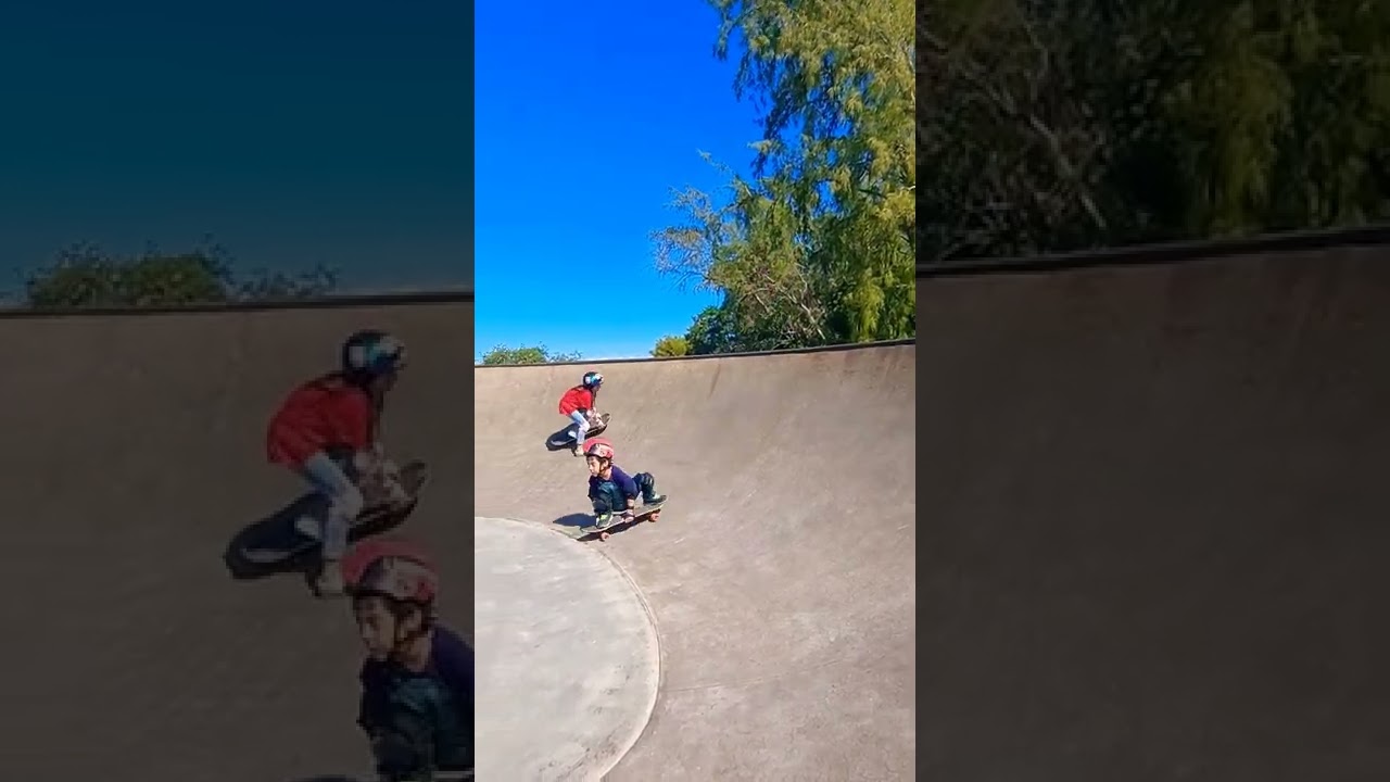 Dropping in at Roots Skate Park in Kohala