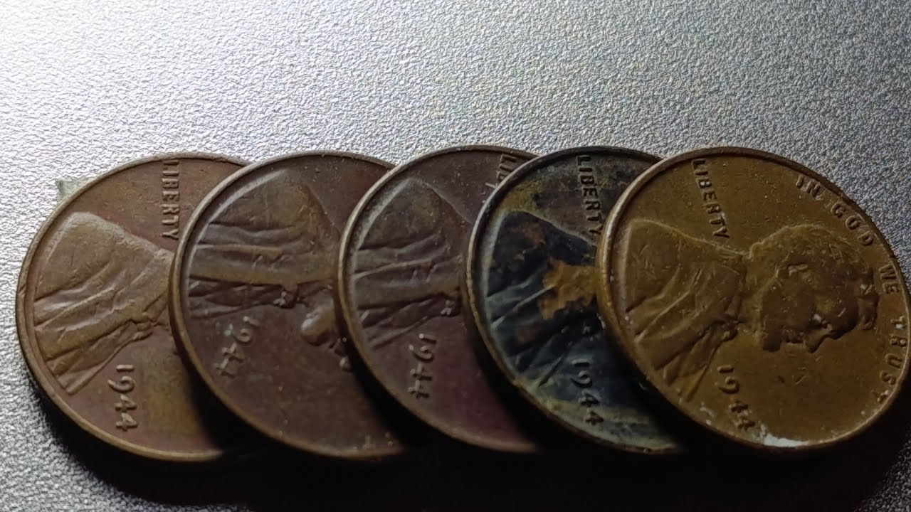 🇺🇸5 Coins &ndash; 1944 Wheat Pennies Error & Rare  Up to $1M 💰1944WheatPenny #WheatPennyErrors 