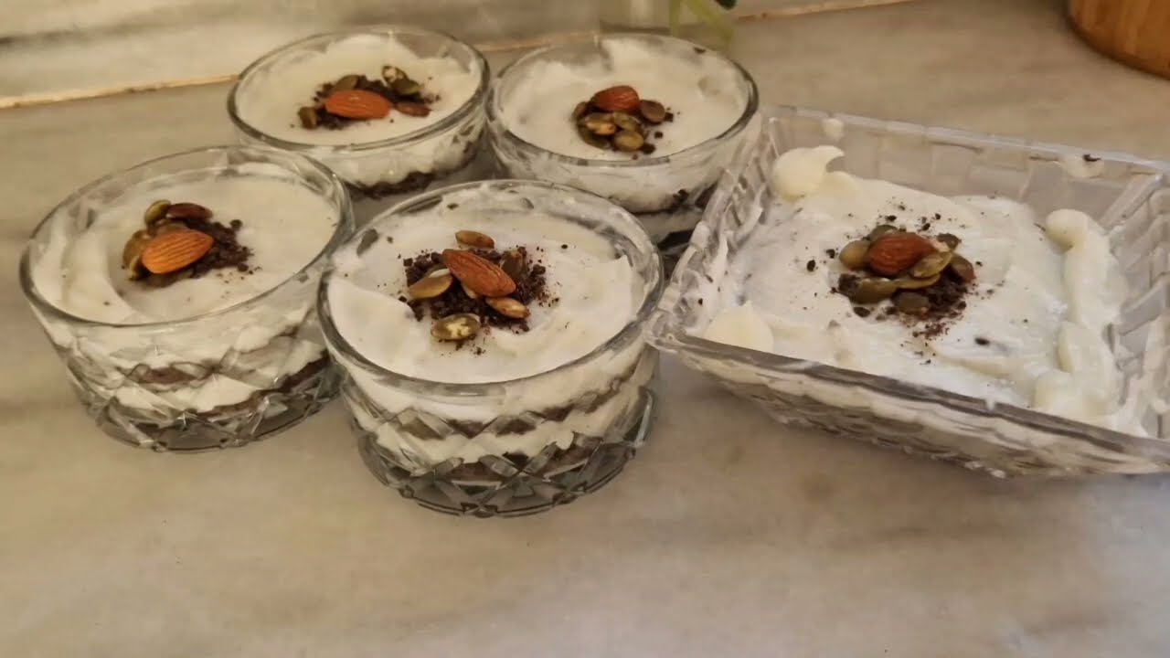 تحلية رمضانية باسهل كريمة بلا شانتيه | ramadan dessert with easiest cream without Chantilly #رمضان 