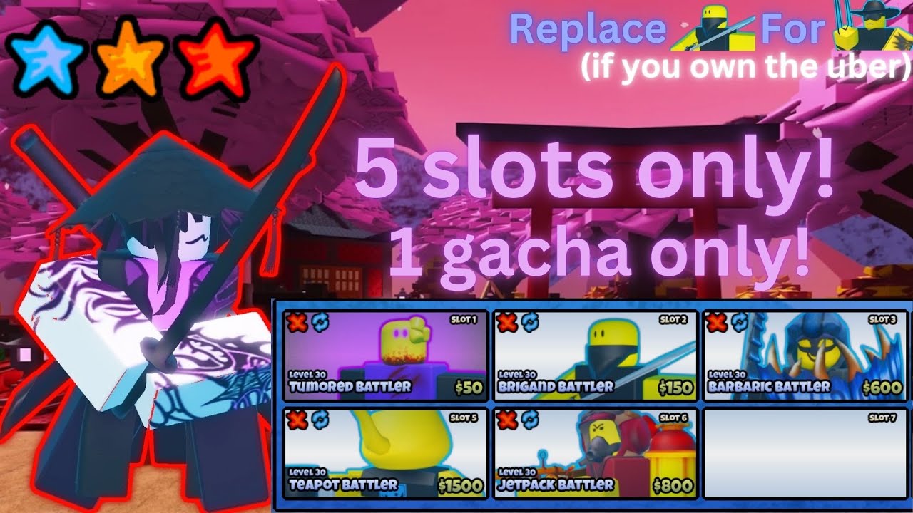 The Battle Brick: 5 Slots, 1 Gacha only | 3 stars Martyr
