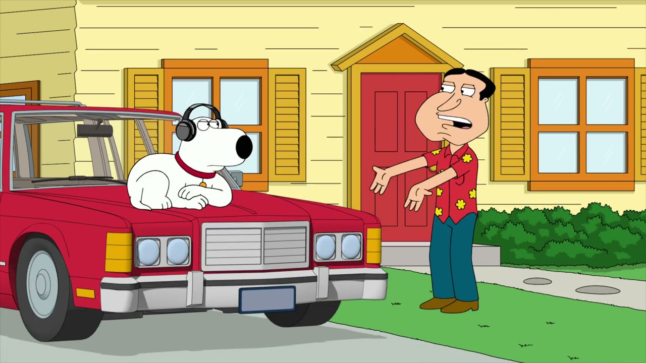 Family Guy - Brian jumping off the roof
