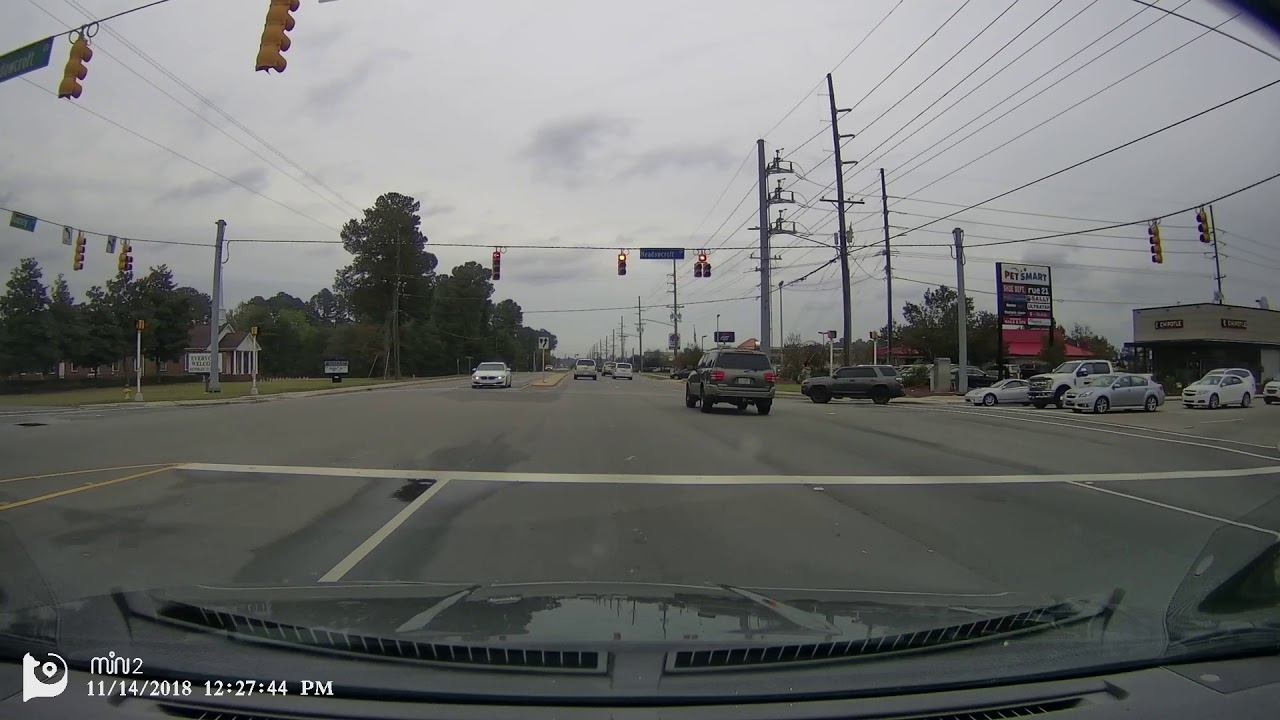 Car running red light