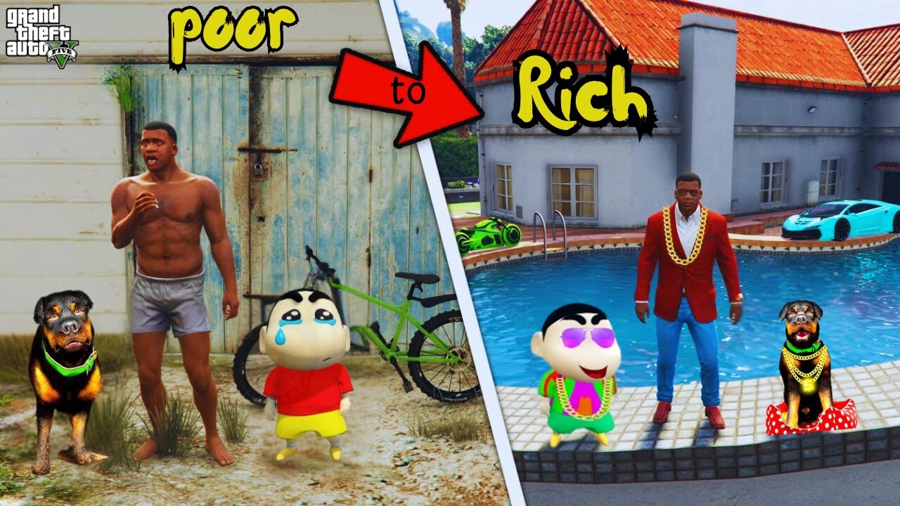 Franklin Change Their Poor Life to Richest Life in GTA 5