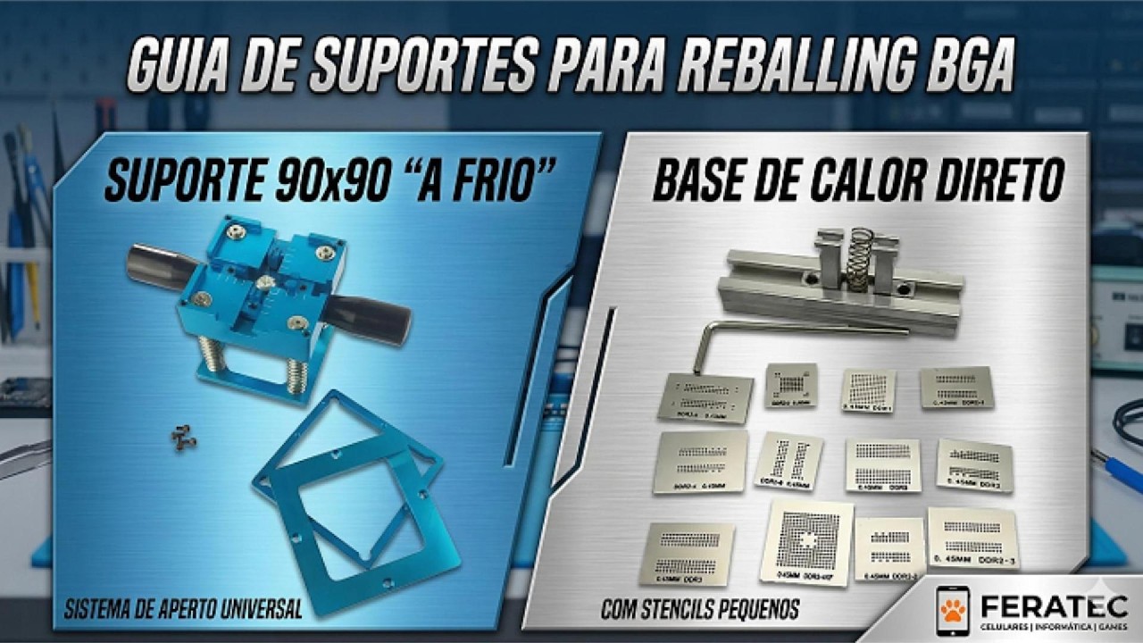 Curso de BGA na Prática: Dominando a IR6000 | Feratec -  Suporte stencil e reballing