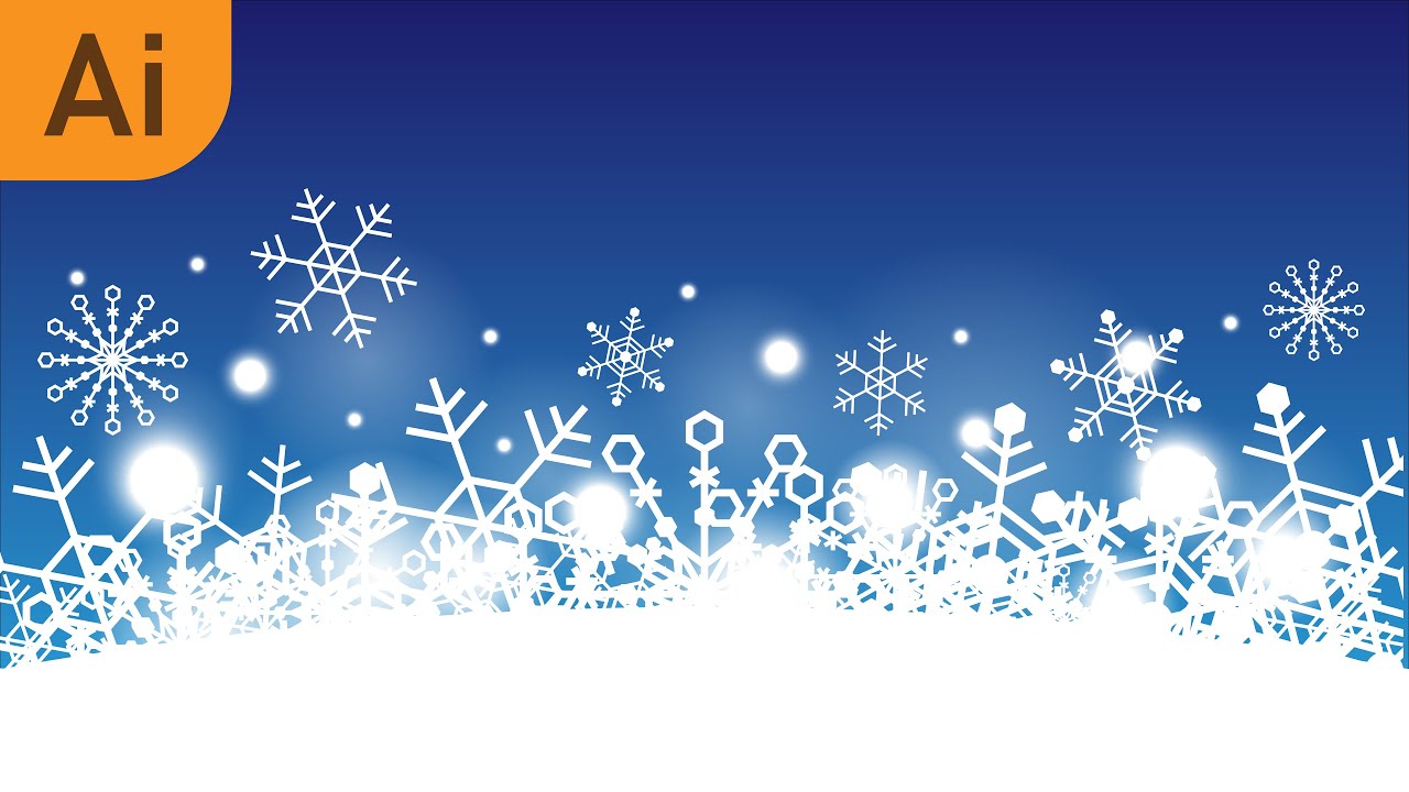 Snowfield Christmas Background | Illustrator Tutorial