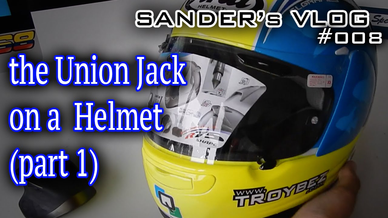 Painting the Union Jack on a helmet (part 1) - Sander's vlog 008