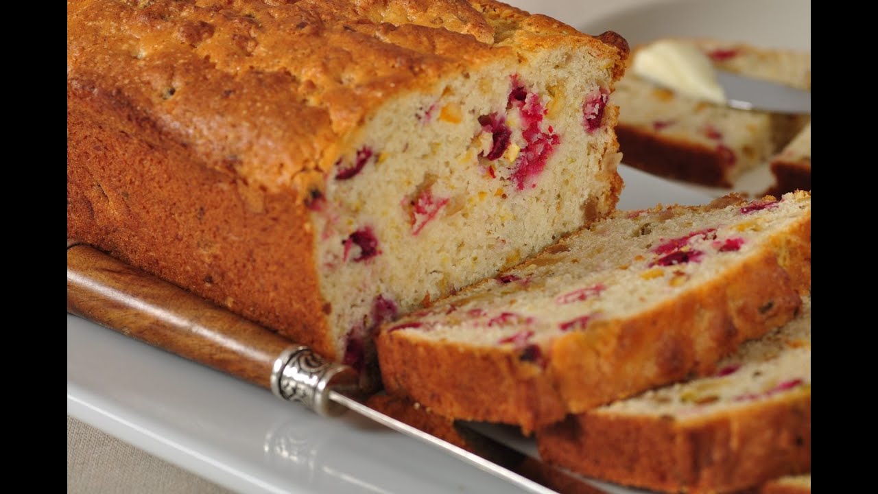 Cranberry Bread Recipe Demonstration - Joyofbaking.com