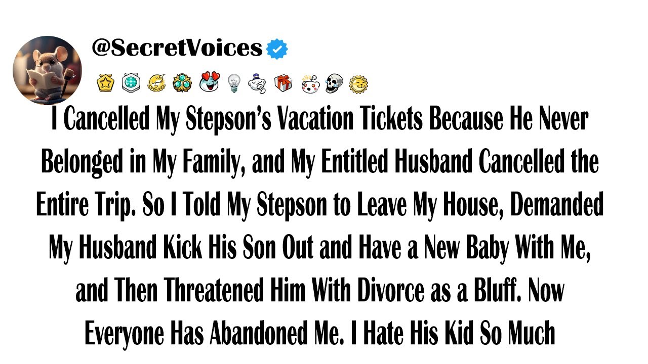 I Cancelled My Stepson’s Vacation Tickets Because He Never Belonged in My Family, and My Entitled...