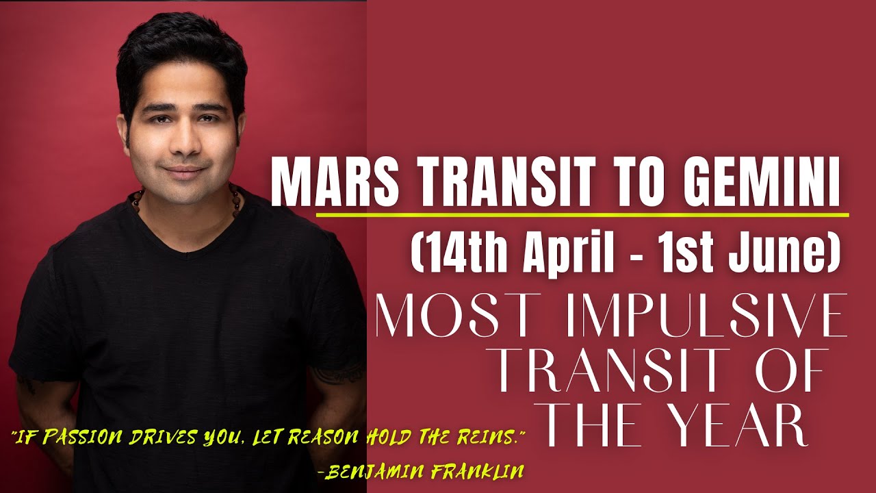 Mars transit to Gemini (14th April-1st June, 2021) - Most explosive transit of 2021